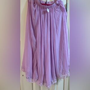 Anthropologie Lilac Lace Trim Romance Maxi Skirt NWT $128 small